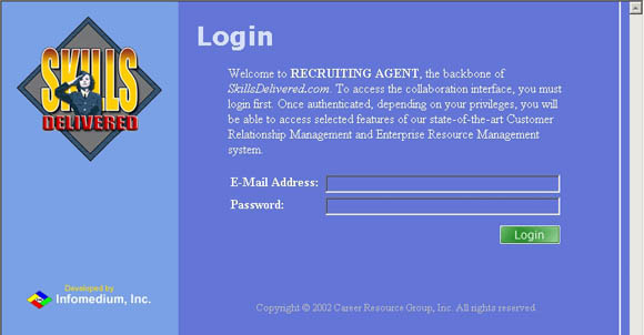 Skills Delivered Recruiting Agent Login