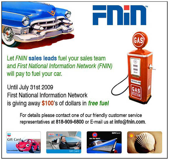 FNIN Gas Card Promotion
