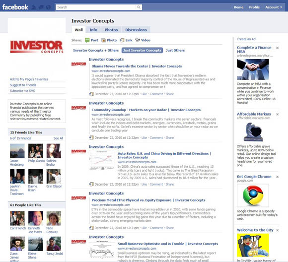 Investor Concepts Facebook Account