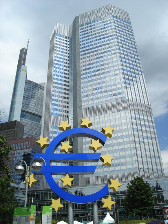 The European Central Bank where the Euro currency is managed from