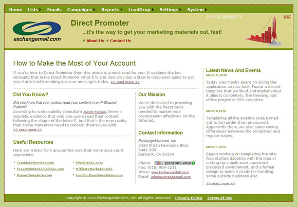 Direct Promoter Home Page