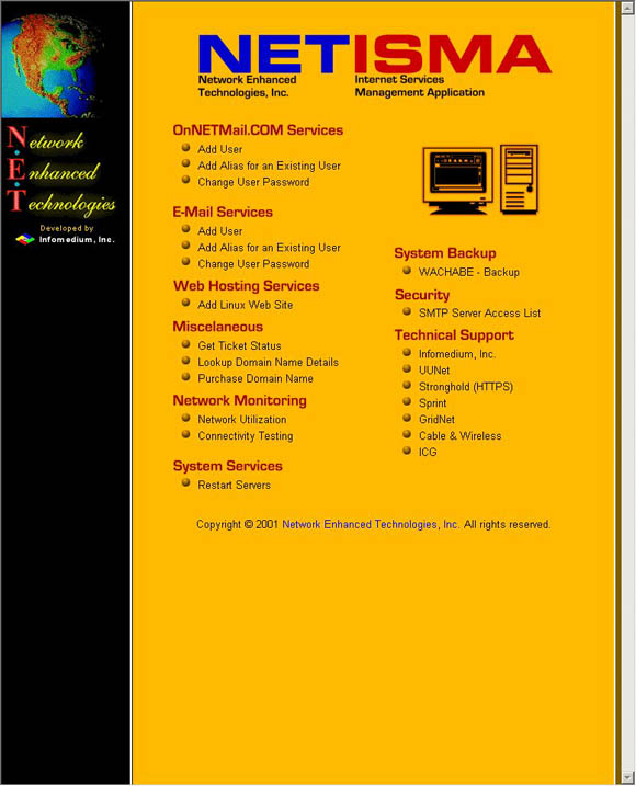 NET ISMA Home Page