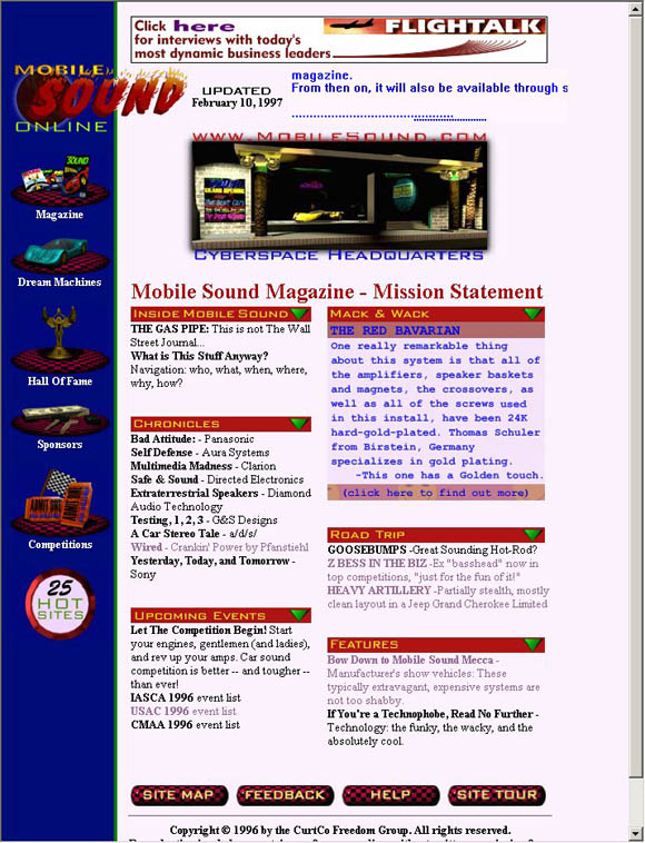 Mobile Sound Online Home Page