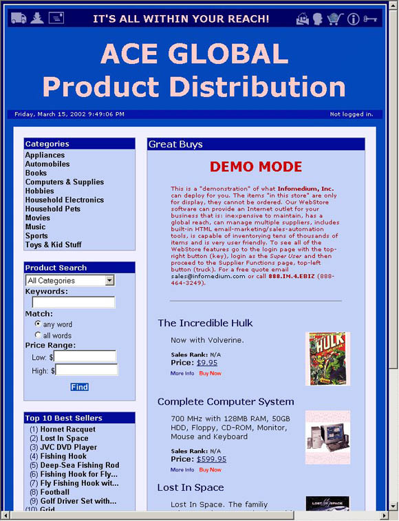 Web Store 2002 Blue Color Version