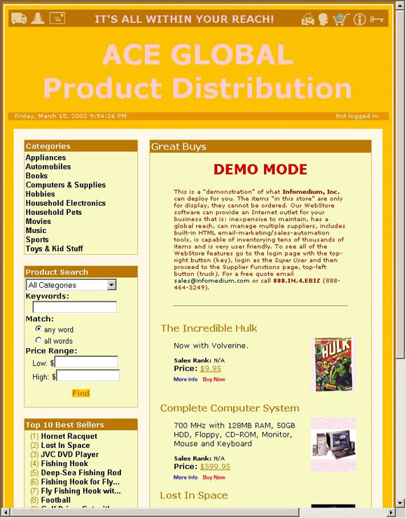 Web Store 2002 Yellow Color Version