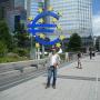 In front of the European Central Bank building in downtown thumbnail