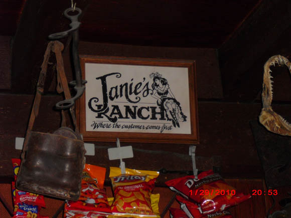 Janie's Ranch sign