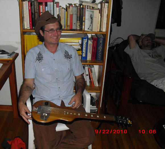 My friend with his lap steel guitar