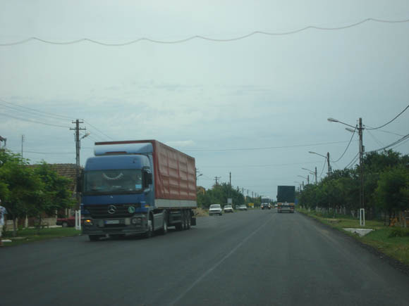 Big rigs transporting goods across the borders