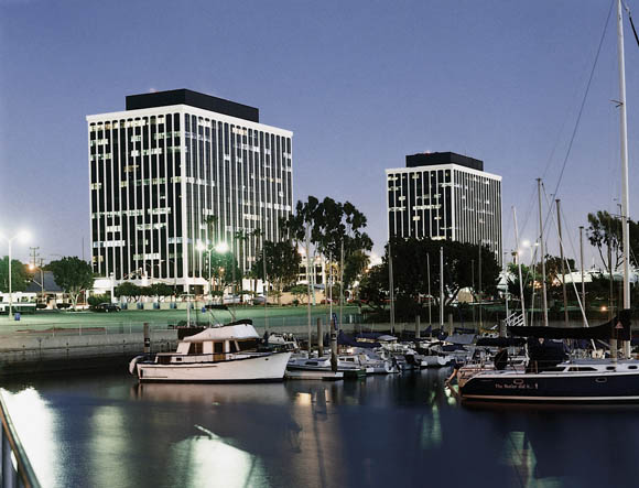 Trizec Marina Towers At Night - Marina Del Rey, CA